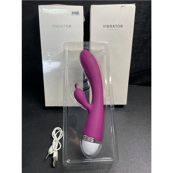 2 Rabbit-Style Vibrator Sex Toys/Personal Massagers for Women - Purple - Rechargeable - New
