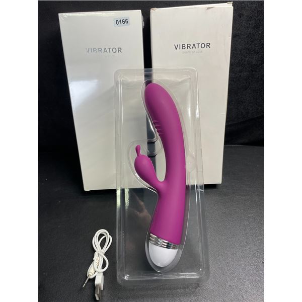 2 Rabbit-Style Vibrator Sex Toys/Personal Massagers for Women - Purple - Rechargeable - New