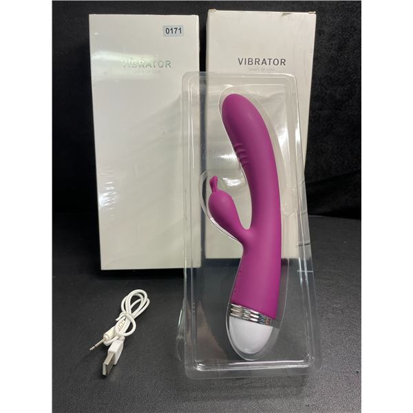 2 Rabbit-Style Vibrator Sex Toys/Personal Massagers for Women - Purple - Rechargeable - New
