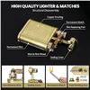 Image 7 : 1 Refillable Vintage Brass Trench Lighter w/ Permanent Match - Brand New