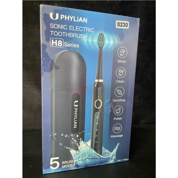 1 Uphylian Sonic Electric Toothbrush Kit - H8 Series - 5 Brushing Modes - New Sealed!