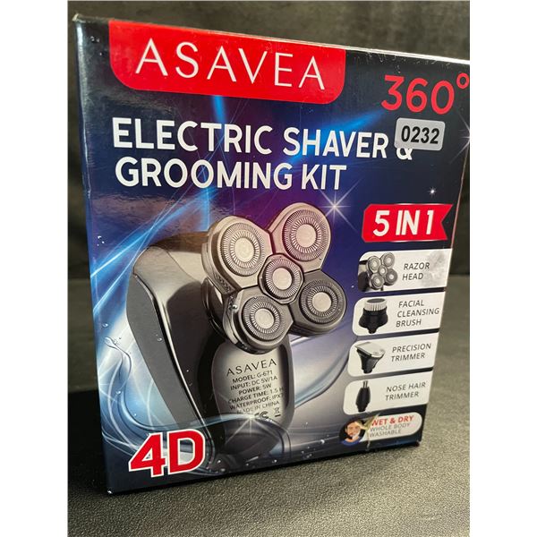 1 Asavea 5-in-1 4D Men's Electric Shaver/Hair Trimmer; Wet & Dry Shave - Brand New