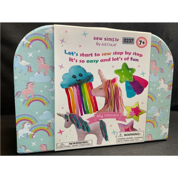1 Sew Simply by Artika "My Unicorn" Sewing Kit for Kids (Ages 7+) - Brand New