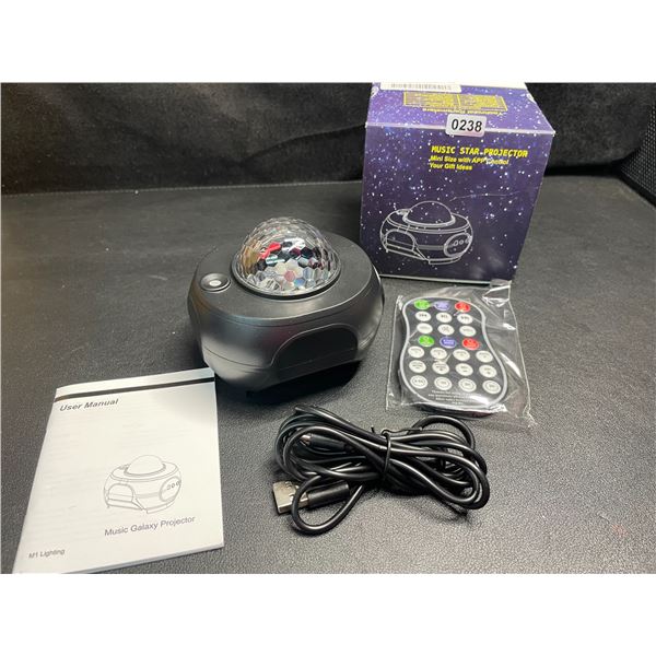 1 Music Star Projector/Star Night Light Projector with Remote/App Control - New