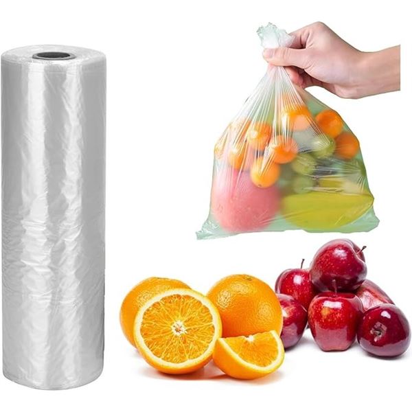 1 Box of Food Storage Bags (350pcs) 14" x 20" Clear Plastic Produce Bags for Fruit/Vegetables - New