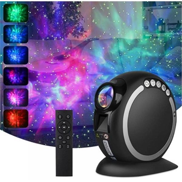 1 Smart Music Star Projector Lamp/Star Night Light Projector with Remote Control - Brand New