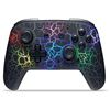 Image 1 : 1 RGB Wireless Controller for Nintendo Switch - Cracked Black Marble Light-Up Design - Brand New!