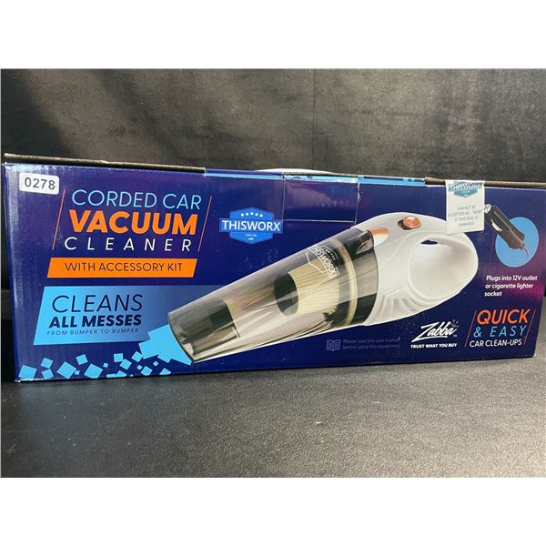 1 Corded Car Vacuum Cleaner with Accessory Kit - Brand New