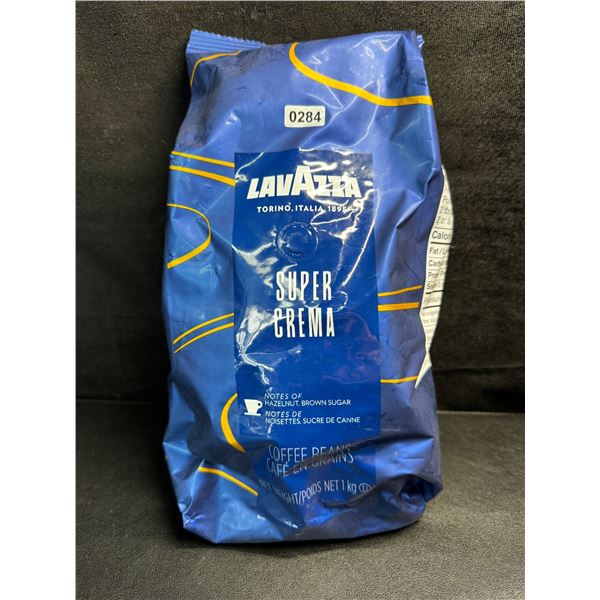 1 1KG Bag of Lavazza Super Crema Coffee Beans with Notes of Hazelnut and Brown Sugar - New