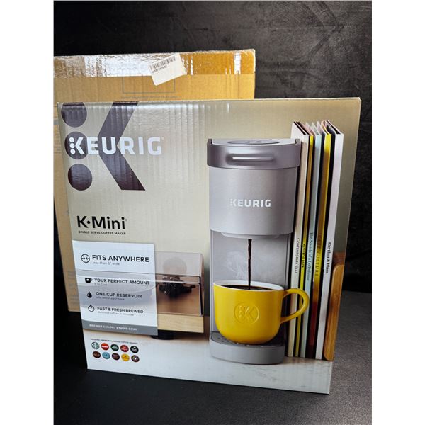 1 Keurig K-Mini Studio Gray Single Serve Coffee Maker - New