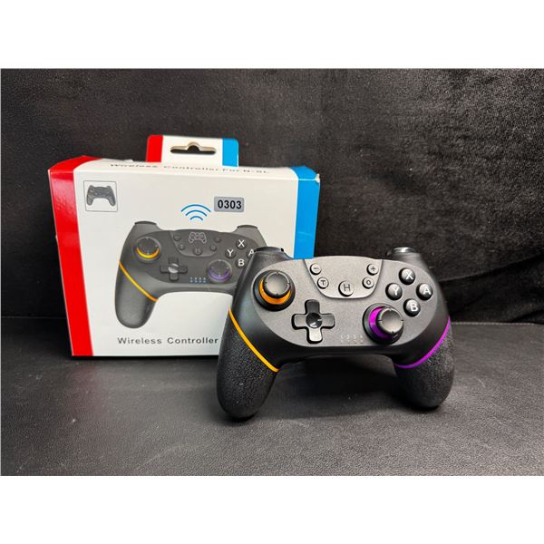 1 Purple and Orange Wireless Nintendo Switch Controller USBC Rechargeable - New