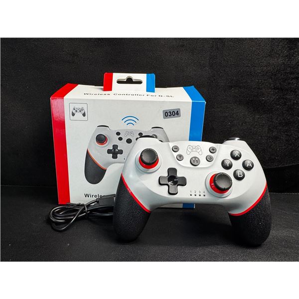 1 White and Red Wireless Nintendo Switch Controller USBC Rechargeable - New
