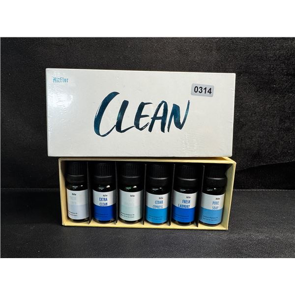 1 6-Pack of Clean Premium Fragrance Essential Oils for Aroma Diffusers/Candles/Home and More - New