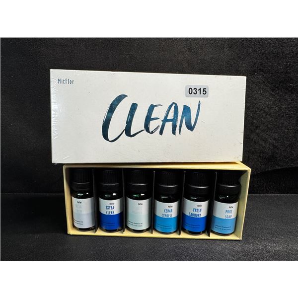 1 6-Pack of Clean Premium Fragrance Essential Oils for Aroma Diffusers/Candles/Home and More - New