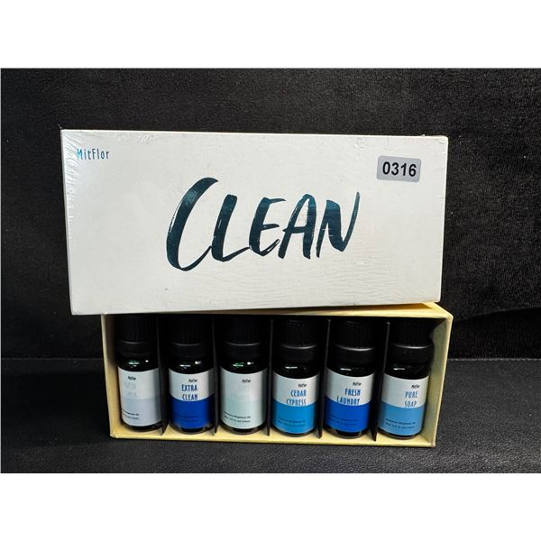 1 6-Pack of Clean Premium Fragrance Essential Oils for Aroma Diffusers/Candles/Home and More - New