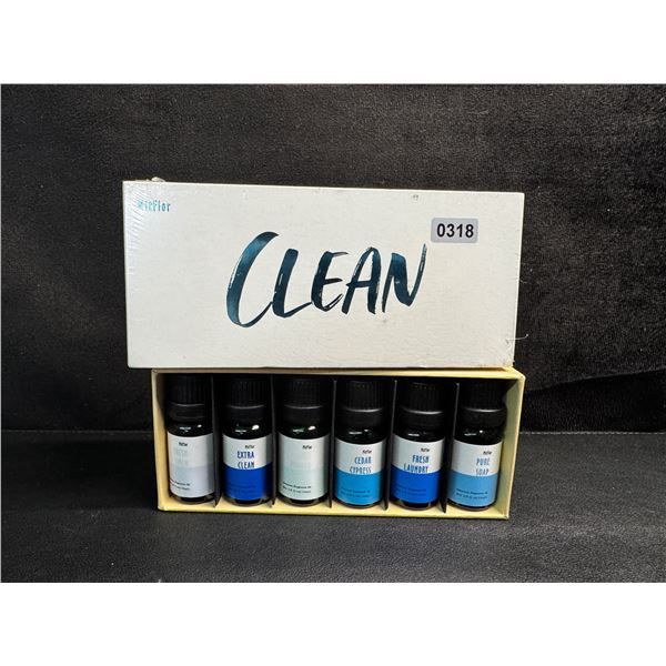 1 6-Pack of Clean Premium Fragrance Essential Oils for Aroma Diffusers/Candles/Home and More - New