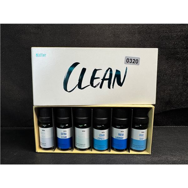 1 6-Pack of Clean Premium Fragrance Essential Oils for Aroma Diffusers/Candles/Home and More - New