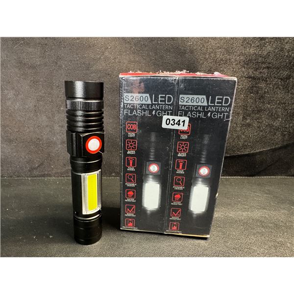 1 2-Pack of S2600 Rechargeable LED Tactical Flashlights with Strobe - New