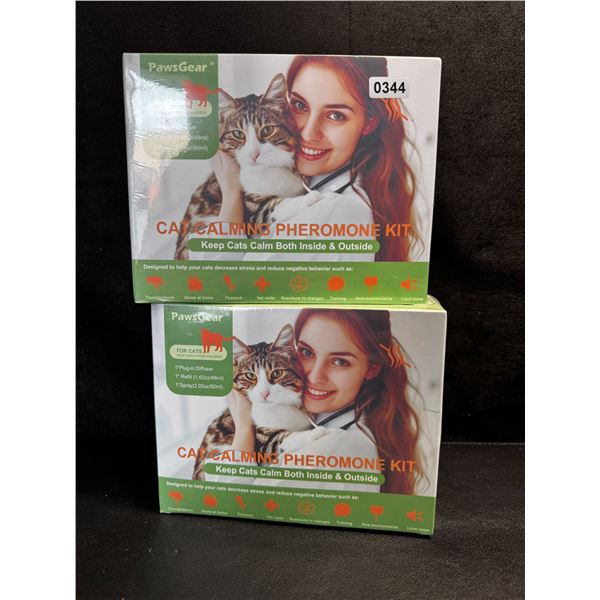 2 PawsGear Cat Calming Pheromone Diffuser Kits for Indoor and Outdoor Use - New