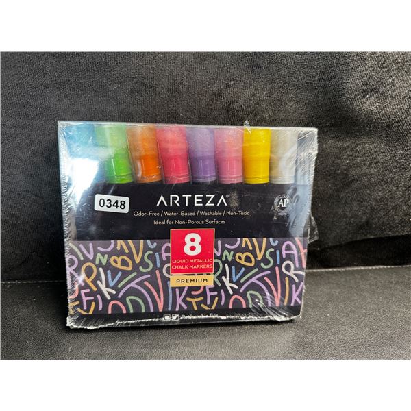 1 8-Pack of Artezza Odor-free Liquid Metallic Chalk Markers - New