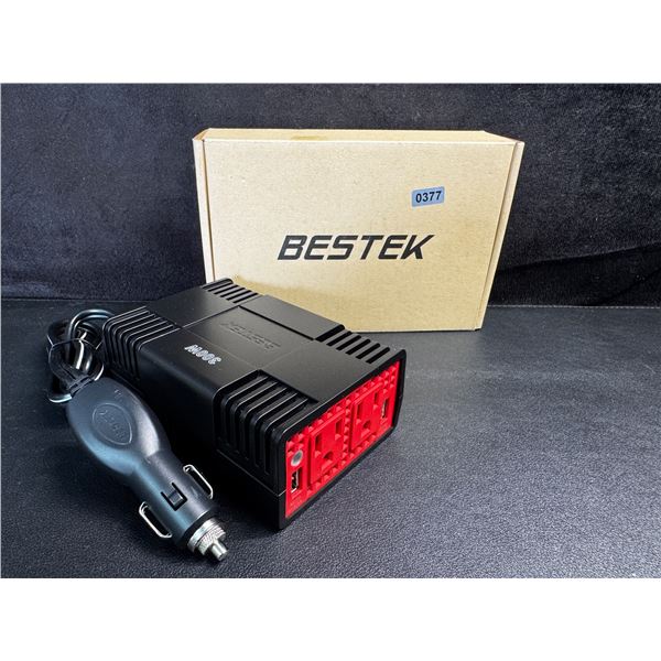 1 Bestek 300W Vehicle 12V Inverter with USB and 110V Outlets - New