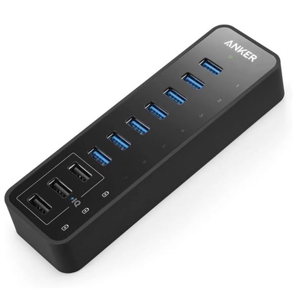 1 Anker 10 Port Intelligent High Speed Charger with Power IQ Ports - New