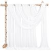 Image 2 : 2-Pack of Wedding Arch Panels/Chiffon Fabric Drapes (28" x 20FT) Cream White - New in Box