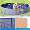 Image 2 : 1 Foldable 63" Large Dog/Kids Pool with Cover - Heavy Duty PVC Dog Swimming Pool - New