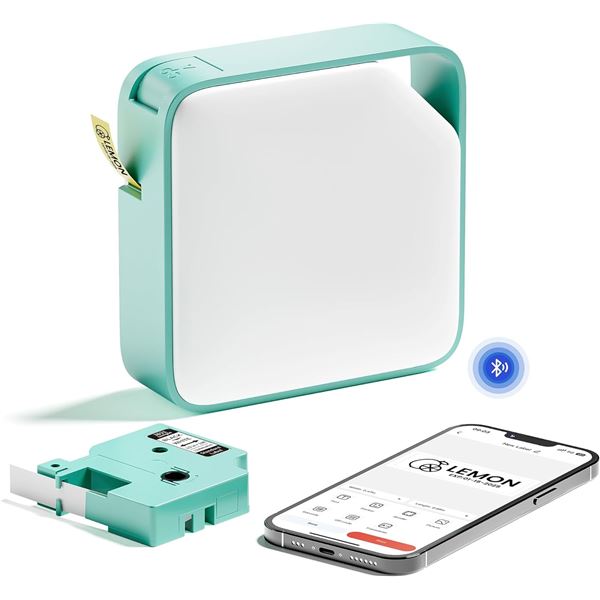 1 Portable Bluetooth Label Maker Machine; Inkless Handheld Label Maker (Model: D1600) - New Sealed!