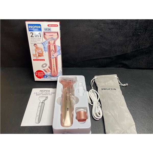1 2-in-1 Ladies Electric Facial Hair and Body Shaver/Trimmer Kit - Brand New