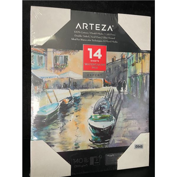 1 ARTEZA 14-Sheet Cold-Pressed Watercolor Paper Pads - Expert/Professional Artist Quality - New