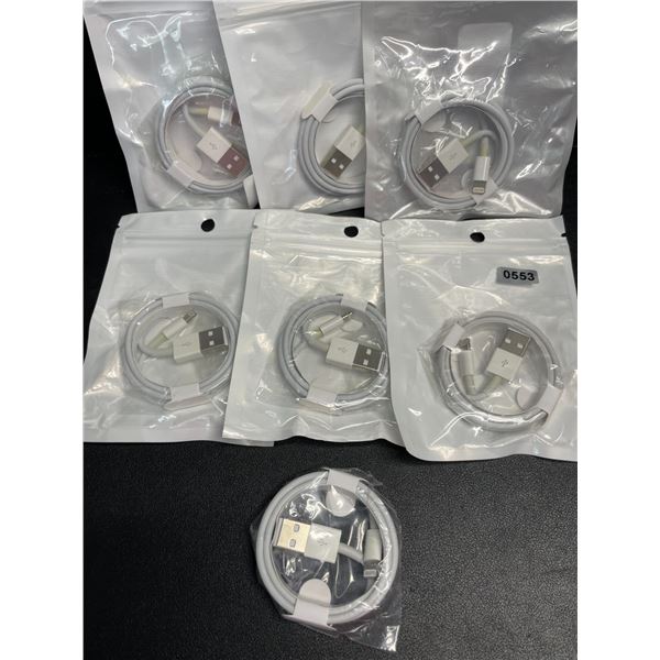 7 Lightning Charging Cords for Apple Devices (USB to Lightning) - Brand New