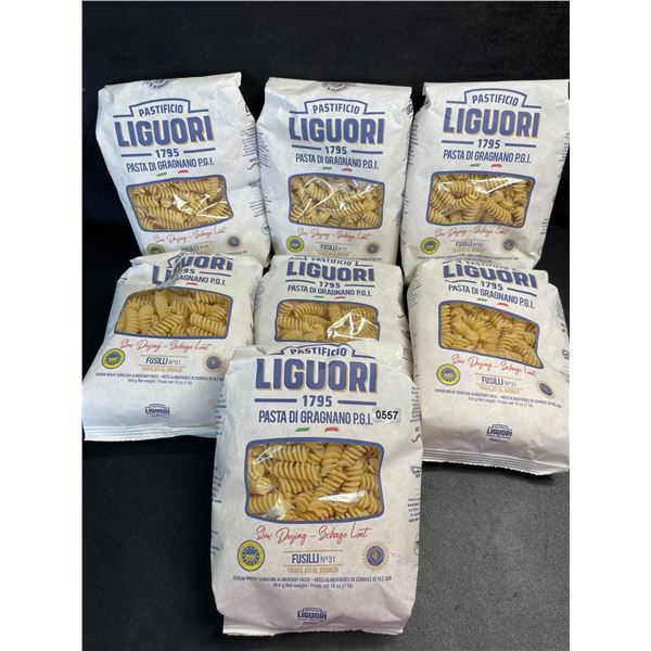 7 Packs of Pastificio Liguori Fusilli Pasta - 454g - New Sealed (Exp: 2027)