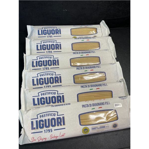 6 Packs of Pastificio Liguori Spaghetti Alla Chitarra Pasta (454g) - New Sealed