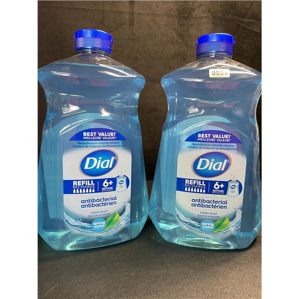 2 Dial Antibacterial Hand Soaps - Spring Water Scent - Large 1.53L Size - New