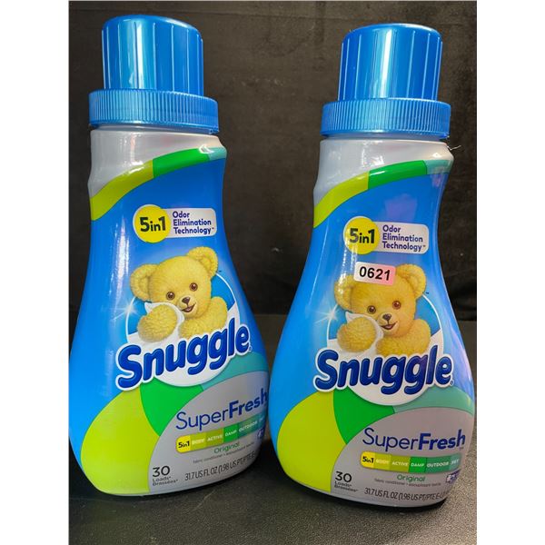 2 Snuggle Original SuperFresh Liquid Fabric Softeners - 937ml Each - New