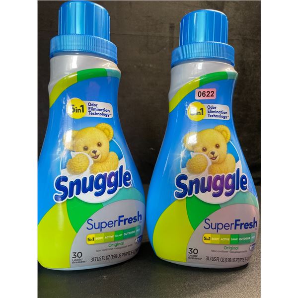 2 Snuggle Original SuperFresh Liquid Fabric Softeners - 937ml Each - New