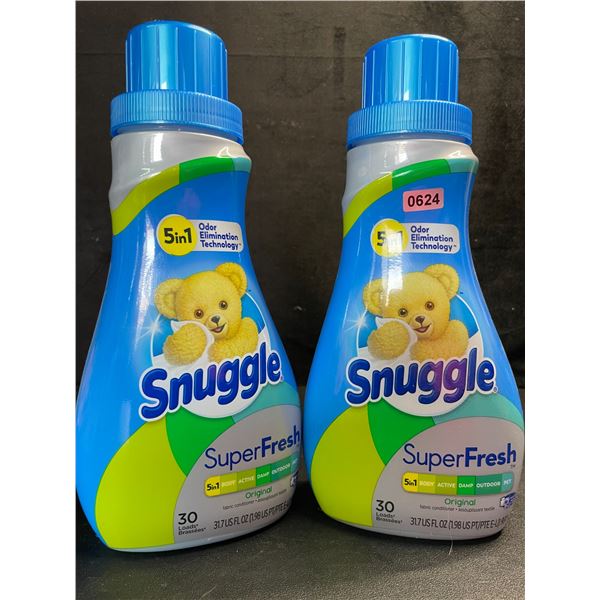 2 Snuggle Original SuperFresh Liquid Fabric Softeners - 937ml Each - New