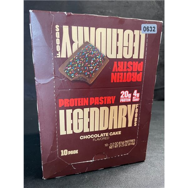 1 Box of 10pcs Legendary Foods Protein Pastry Pop Tarts - Chocolate Cake Flavored - New