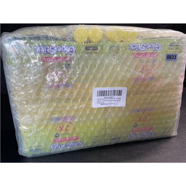 100-Pack Box of Glue Sticks - Dries Clear - Great for Crafting, School, etc. - New