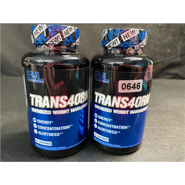 2 Bottles of Trans4orm Energized Weight Management Capsules - 60 Capsules Each - New