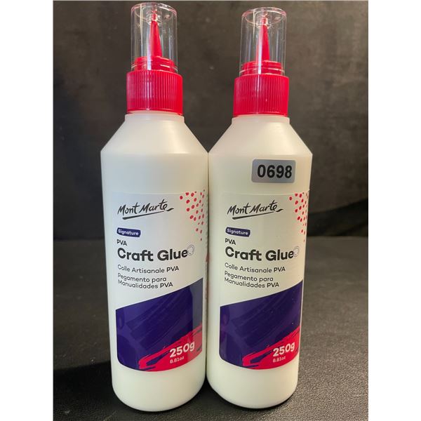 2 Bottles of Mont Marte Siugnature PVA Craft Glue (250g) - New