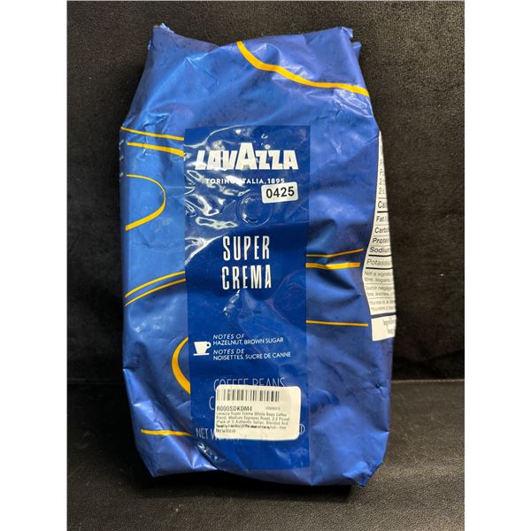 1 1KG Bag of Lavazza Super Crema Coffee Beans with Notes of Hazelnut and Brown Sugar - New