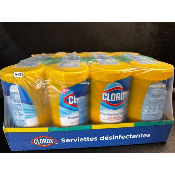 1 Case of Clorox Disinfecting Wipes; 12 Tubs Included! (900 Wipes Total) - New Sealed