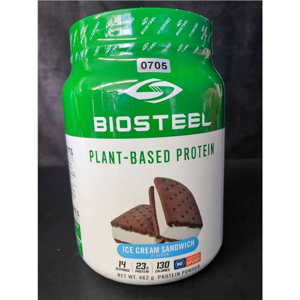 1 Tub of Biosteel Plant-Based Protein Powder - Ice Cream Sandwich Flavor (462g) - New Sealed