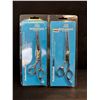 Image 4 : 2 Pairs of Equinox Stainless Steel Razor Edge Hair Cutting Scissors - New