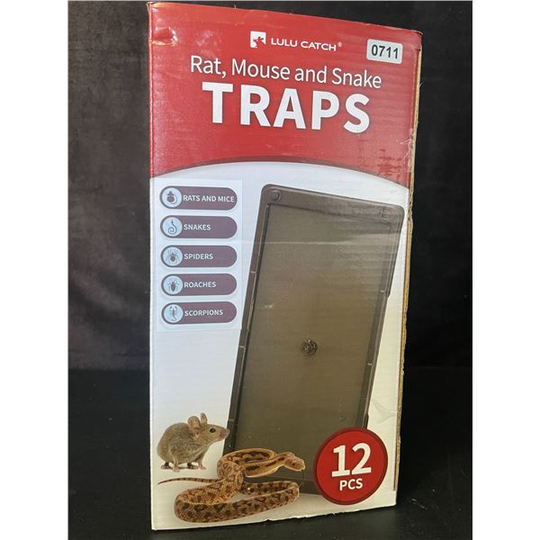 1 Box of LuluCatch Rat, Mouse, and Snake Super Glue Traps (12 PCS) - New