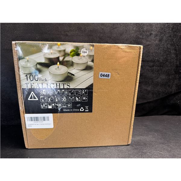 1 100-Pack of Tea Light Candles for Decor/Emergency Light/Crafts - New