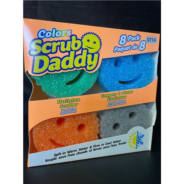 8PC Scrub Daddy Sponge Set - Variety Colors - Scratch-Free Multipurpose Sponges - New