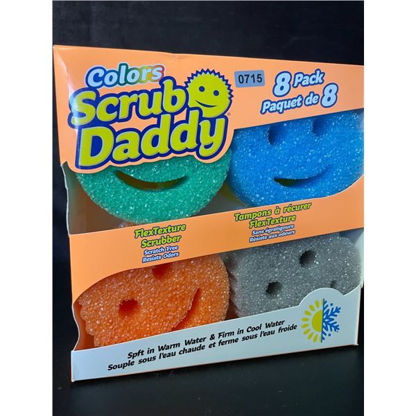 8PC Scrub Daddy Sponge Set - Variety Colors - Scratch-Free Multipurpose Sponges - New